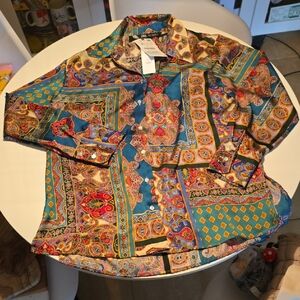 Zara Multicolor Paisley Shirt